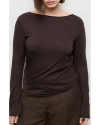 Mango - Boatneck Top - Lyst