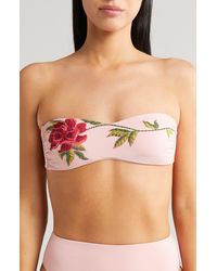FARM Rio - Rose Beaded Strapless Bikini Top - Lyst