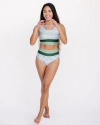 Nanis - Cut Back Crop Swim Top - Lyst