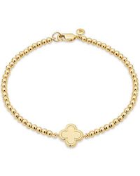 DEVATA - Clover Beaded Ball Bracelet - Lyst