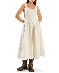 FREEMARKET - Sleeveless Mixed Media Maxi Dress - Lyst