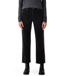 Eileen Fisher - High Waist Ankle Straight Leg Corduroy Pants - Lyst