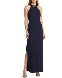 Vince Camuto - Sequin Neck Column Gown - Lyst