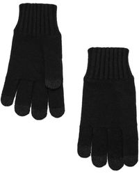 Mango - Two-Tone Knit Gloves - Lyst