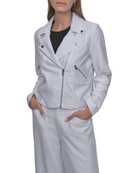 DKNY - Crinkle Moto Jacket - Lyst