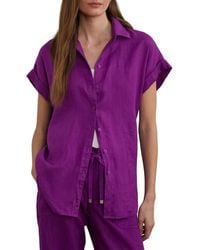 Ralph Lauren - Relaxed Fit Short Sleeve Linen Button-Up Shirt - Lyst