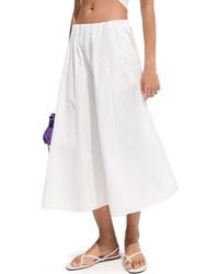 Mango - Flared Cotton Midi Skirt - Lyst