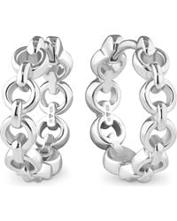 DEVATA - Cable Link Hoop Earrings - Lyst