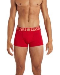 Versace - Long Stretch Cotton Trunks - Lyst