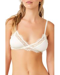 Free People - Intimately Fp Happier Than Ever Lace Trim Wireless Bra - Lyst