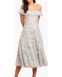 Needle & Thread - Antoinettes Floral Ballerina Midi Dress - Lyst
