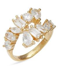 SHYMI - Multicut Cubic Zirconia Bypass Ring - Lyst
