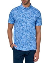 Brooklyn Brigade - Slim Fit Abstract Floral Short Sleeve Polo - Lyst