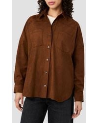 French Connection - Sonja Faux Suede Button Down Shirt - Lyst