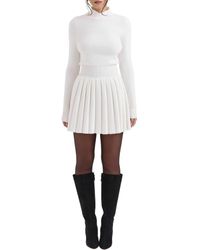 House Of Cb - Willow Mock Neck Long Sleeve Mini Sweater Dress - Lyst