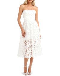 HELSI - Florence Sequin Floral Strapless Midi Dress - Lyst