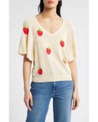 Wit & Wisdom - V-Neck Batwing Sweater - Lyst