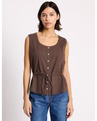 Albaray - Drawstring Waist Button Through Top - Lyst