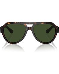Dolce & Gabbana - 56mm Square Aviator Polarized Sunglasses - Lyst
