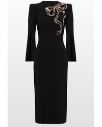 Jenny Packham - Love Bow Split-Sleeve Midi Dress - Lyst