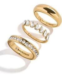 BaubleBar - Greta Set Of 3 Waterproof Ring Set - Lyst