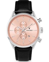 Vincero - The Chrono S2 Leather Strap Watch, 43Mm - Lyst