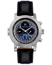 Heritor - Legacy Leather-Band Watch W/Day/Date - Lyst
