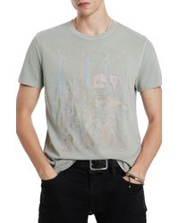 John Varvatos - Embroidered Cotton Graphic T-shirt - Lyst