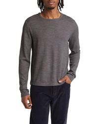 Officine Generale - Felted Wool Long Sleeve T-shirt - Lyst