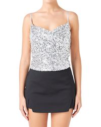 Endless Rose - Cowl Neck Sequin Camisole - Lyst