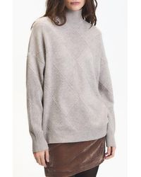 DELUC - Asher Textured Mock Neck Sweater - Lyst