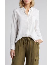 Caslon - Caslon(r) Linen Blend Button-up Shirt - Lyst