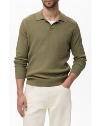 Mango - Johnny Collar Rib Polo Sweater - Lyst