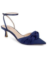 Badgley Mischka - Favor Ankle Strap Pointed Toe Kitten Heel Pump - Lyst