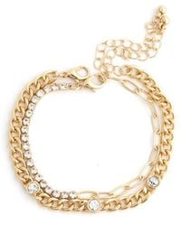 Panacea - Set Of 2 Curb Chain Bracelets - Lyst