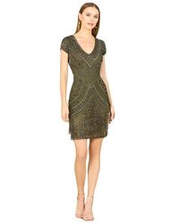 LARA New York - Brooklyn Beaded Fitted Short Dress With Open Back - Lyst