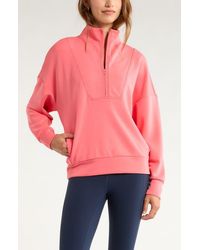 Zella - Soft Luxe Half Zip Pullover - Lyst