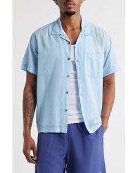 Obey - Donnie Stripe Short Sleeve Cotton Button-Up Shirt - Lyst