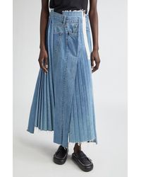 Kuro - Remake Denim Mark Vi Maxi Skirt - Lyst