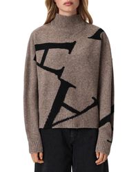 AllSaints - A Star Turtleneck Sweater - Lyst