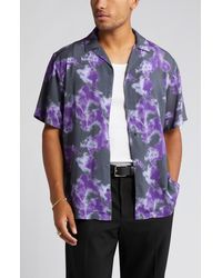 Open Edit - Relaxed Fit Sky Print Button-up Camp Shirt - Lyst