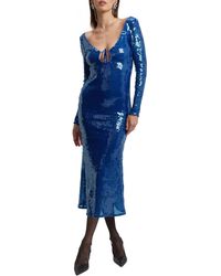 Bardot - Verona Sequin Long Sleeve Maxi Dress - Lyst