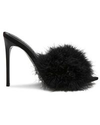 Steve Madden - Ashbey Faux Feather Sandal - Lyst