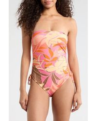 Sanctuary - Banded Side Ruched One-Piece Swimsuit - Lyst