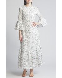Liberty - Gala Floral Tiered Cotton Maxi Dress - Lyst