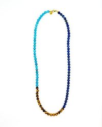 Fry Powers - Lapis, Tiger Eye Rope Necklace - Lyst