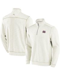 Men's Tommy Bahama Cream USC Trojans Tobago Bay Half-Zip Top