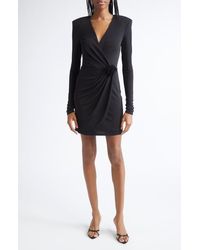 Cinq À Sept - Saba Wrap Front Long Sleeve Minidress - Lyst