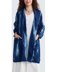 Luukaa - Monroe Batik-Effect Long Jacket - Lyst