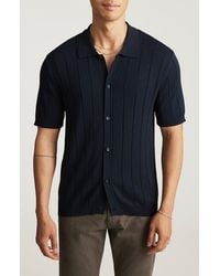 Mavi - Edition Slim Fit Short Sleeve Knit Button-Up Shirt - Lyst